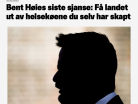Vil Bent Høie forbli passiv, eller vil han endelig bruke sin politiske styringsmakt til å ta et oppgjør med den byråkratiske maktelitens utpekte forvaltere?